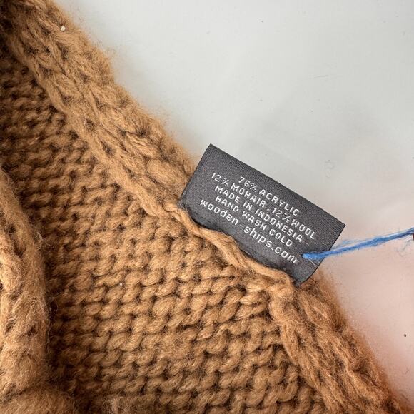 Wooden Ships Brown Headband Chunky Knitted Twist Winter Ear Warmer Knot Hair 9x5 - Picture 4 of 7